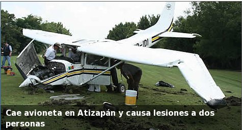 Avioneta en Atizapan